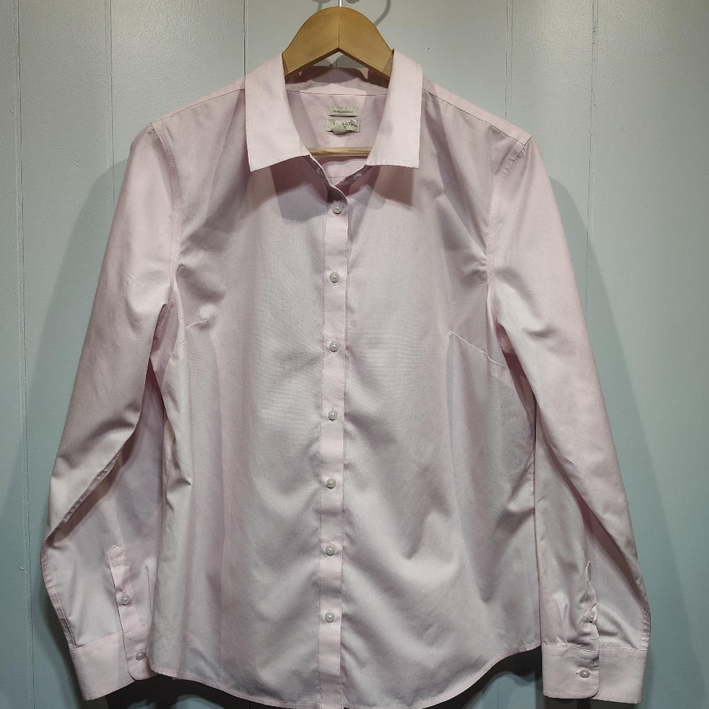 Talbots Light Pink‎ Button Down Shirt Women’s Large Wrinkle Resistant Career Top - Picture 7 of 7